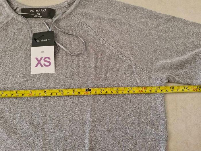 Light jumper from Primark with metallic thread silver grey size XS-M