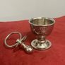 silver plated egg cup and soother Image 3