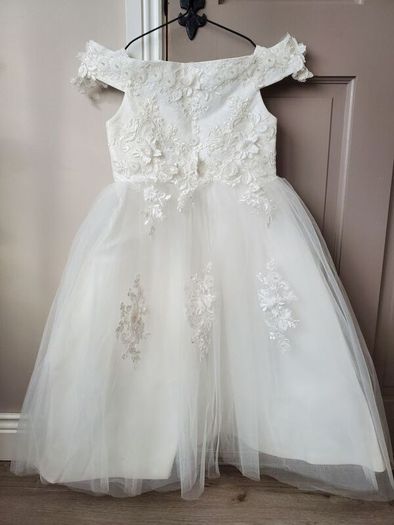 White Flower Girl, Birthday Dress