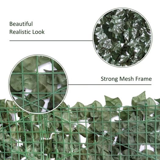 Artificial Leaf Screen Panel, 2.4x1 m-Dark Green (FREE SHIPPING)