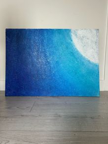 Large blue abstract painting