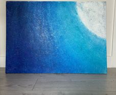Large blue abstract painting