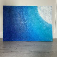 Large blue abstract painting
