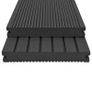 WPC Solid Decking Boards with Accessories 16 m(sqr) 2.2 m Black Image 2