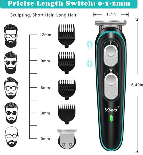 Professional Hair Clippers for Men Kids USB Rechargeable Hair Trimmer Cordless Electric Hair Clippers Haircutting Kit 4 Guide Combs (FREE POSTAGE)