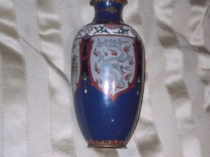 a lovely antique chinese or japanese  cloisonne vase