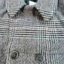Thomas Burberry Womens Plaid Wool Coat Peacoat Check Jacket Double Breasted UK M Image 5