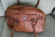 Spikes and Sparrow large brown genuine leather handbag in very good condition with zipped closure and internal pockets and a zipped external pocket see last five photos for exact measurements FREE STANDARD POSTAGE INCLUDED