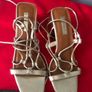 Ladies gold shoes size 4 Image 5