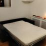 2-Seater Black Leather Pull-Out Sofa Bed / Sleeper Couch Image 3