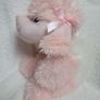 Pink And White Dog Soft Toy Plush Teddy Bears Ribbons Great Condition Image 4