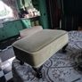 Footstool Green velvet vintage style footstool Image 10