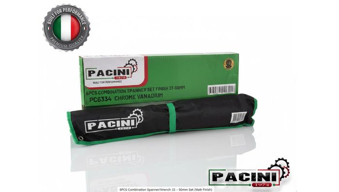 6PCS Combination Spanner/Wrench 33 - 50mm Set (Matt Finish)