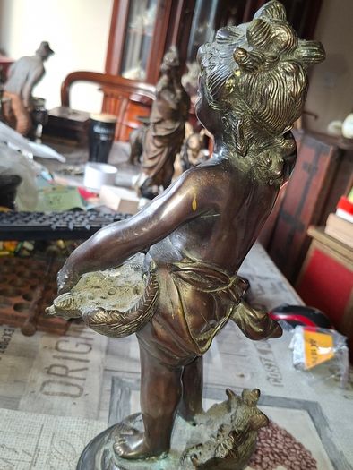 Very Large Heavy 19th Century French Bronze Sculpture by the renowned artist Auguste Moreau 1834 to 1917, Postage Available or Collection