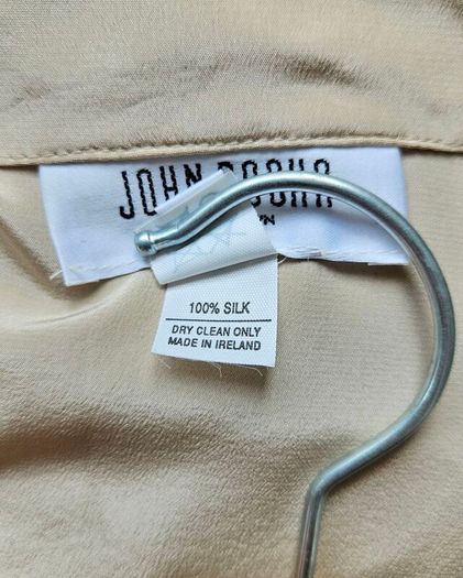 Vintage BNWT John Rocha Chinatown deadstock oyster silk tunic blouse oversized 12 14 Made in Ireland