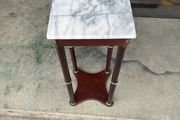 Antique Lamp Table with Marble Top