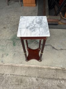 Antique Lamp Table with Marble Top
