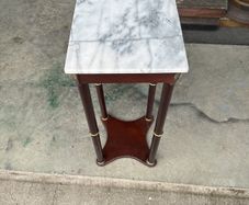 Antique Lamp Table with Marble Top