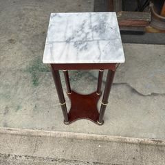 Antique Lamp Table with Marble Top