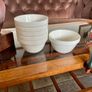 6 Vintage Style Mason Cash Small White Pudding Bowl 48s 1950 1960s Era Image 7