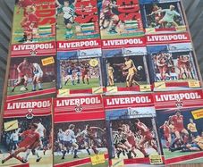 Vintage Liverpool FC programmes x12