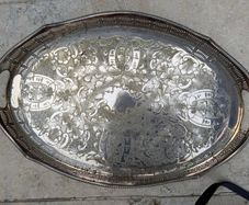 Silver Plated Tray & other Silver Collectables