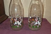 1970's French Milk Bottles