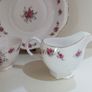 Vintage Queen Anne  9 piece Tea Set Pink Floral Gold Bone China Image 4