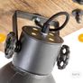 Industrial Spotlight Dark Grey with Mango Wood 3-Light - Mangoes Image 9