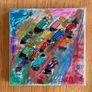 Original Abstract Painting of Cyclists Tour De France The Peleton Bike Bicycle Art  Gift Image 2