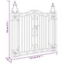 Garden Gate Black 121x8x120 cm Wrought Iron Image 4