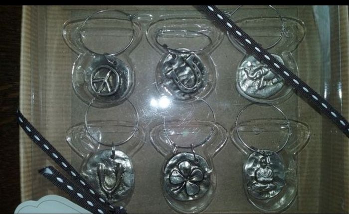 Tabletop Lucky Wine Charms Assortment of Six