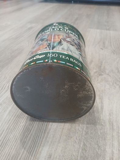 Jack Charlton world cuppa 1990 tea bag tin