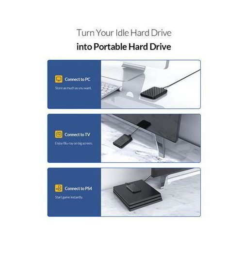 ORICO USB 3.0 (UASP) 5Gbps to SATA 2.5" HDD/SSD Enclosure with Auto Sleep Mode (Brand New/Warranty)