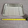 Small Stainless Steel Roasting Tray Oven Pan Dish Baking Roaster Tin Grill Rack Image 4