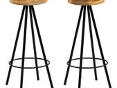 Bar Chairs 2 pcs Solid Mango Wood