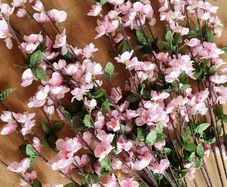 Beautiful 14 X 86cm Large Long Wired Cherry Blossom Artificial Flowers (Bendable)