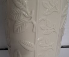 New cream vase with leaves design