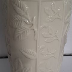 New cream vase with leaves design