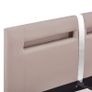 Bed Frame with LED Cappuccino Faux Leather 135x190 cm Image 6