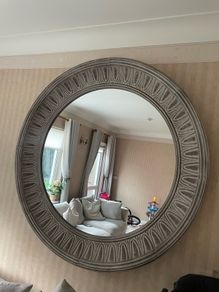 Large Ornate Circular Mirror Metal