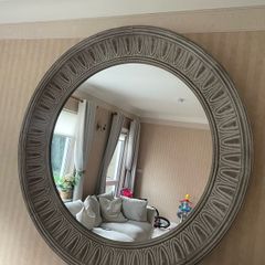 Large Ornate Circular Mirror Metal