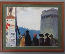 Large Jack B. Yeats Print in Vintage Frame