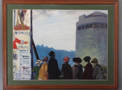 Large Jack B. Yeats Print in Vintage Frame