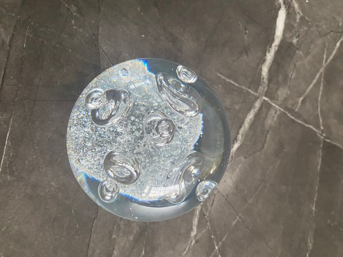 Vintage Clear glass paperweight