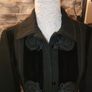 Noa Noa Copenhagen Black velvet button overcoat UK 10 to 12 Postage included Image 4