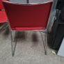 set of 6 chrome framed canteen cafe chairs Image 2