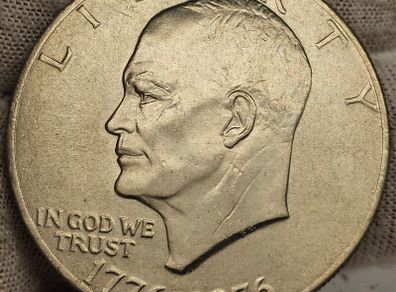 USA United States 1776-1976 Eisenhower 1 Ike Dollar Apollo 11 Moon  Landing