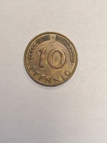 Germany 10 pfennig coin