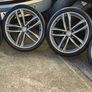 ORIGINAL Audi R20 Alloy Wheels With Continental SportContact7 255 35 R20 Tyres. Image 2